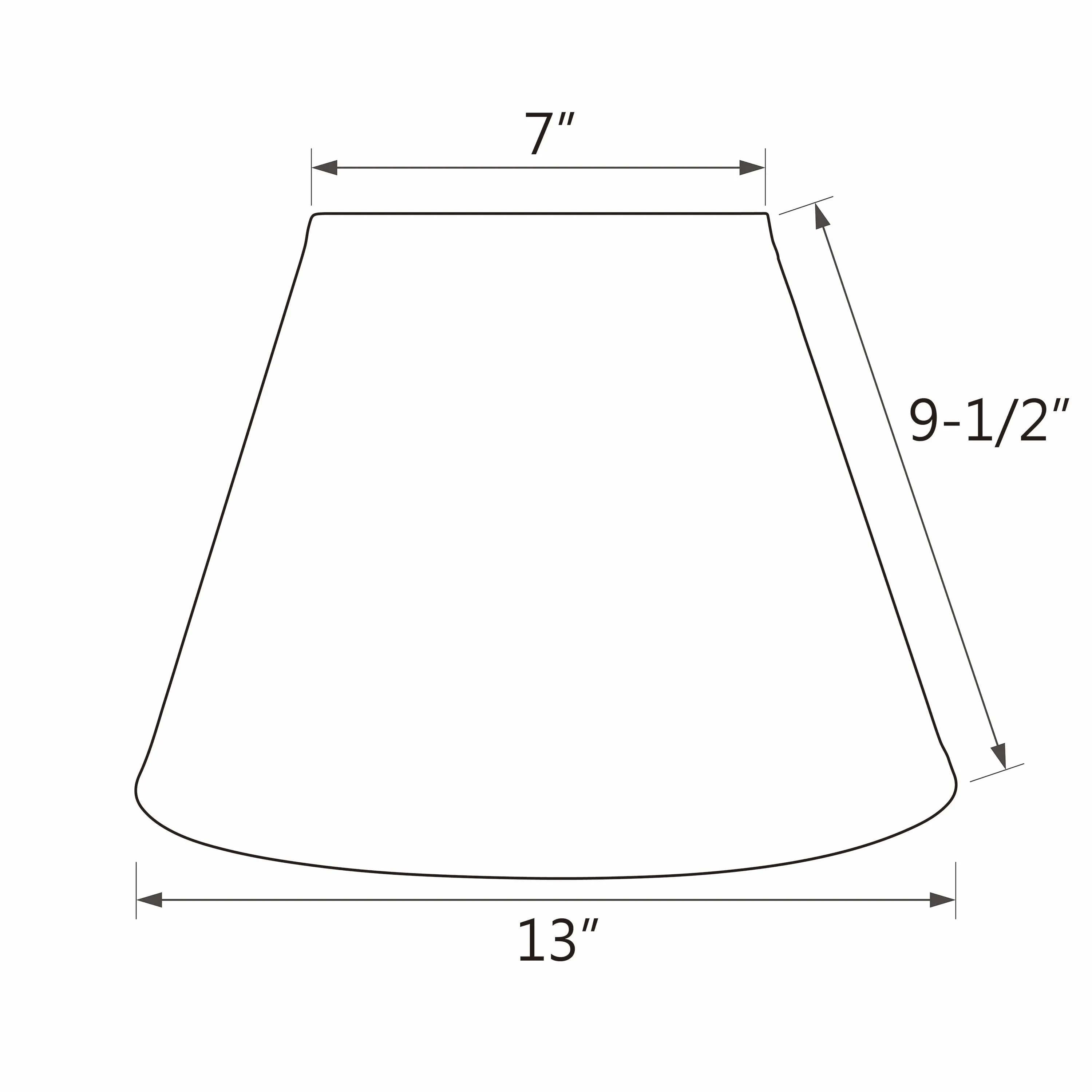 # 32183 Transitional Hardback Empire Shape Spider Construction Lamp Shade in Light Blue, 13" wide (7" x 13" x 9 1/2")