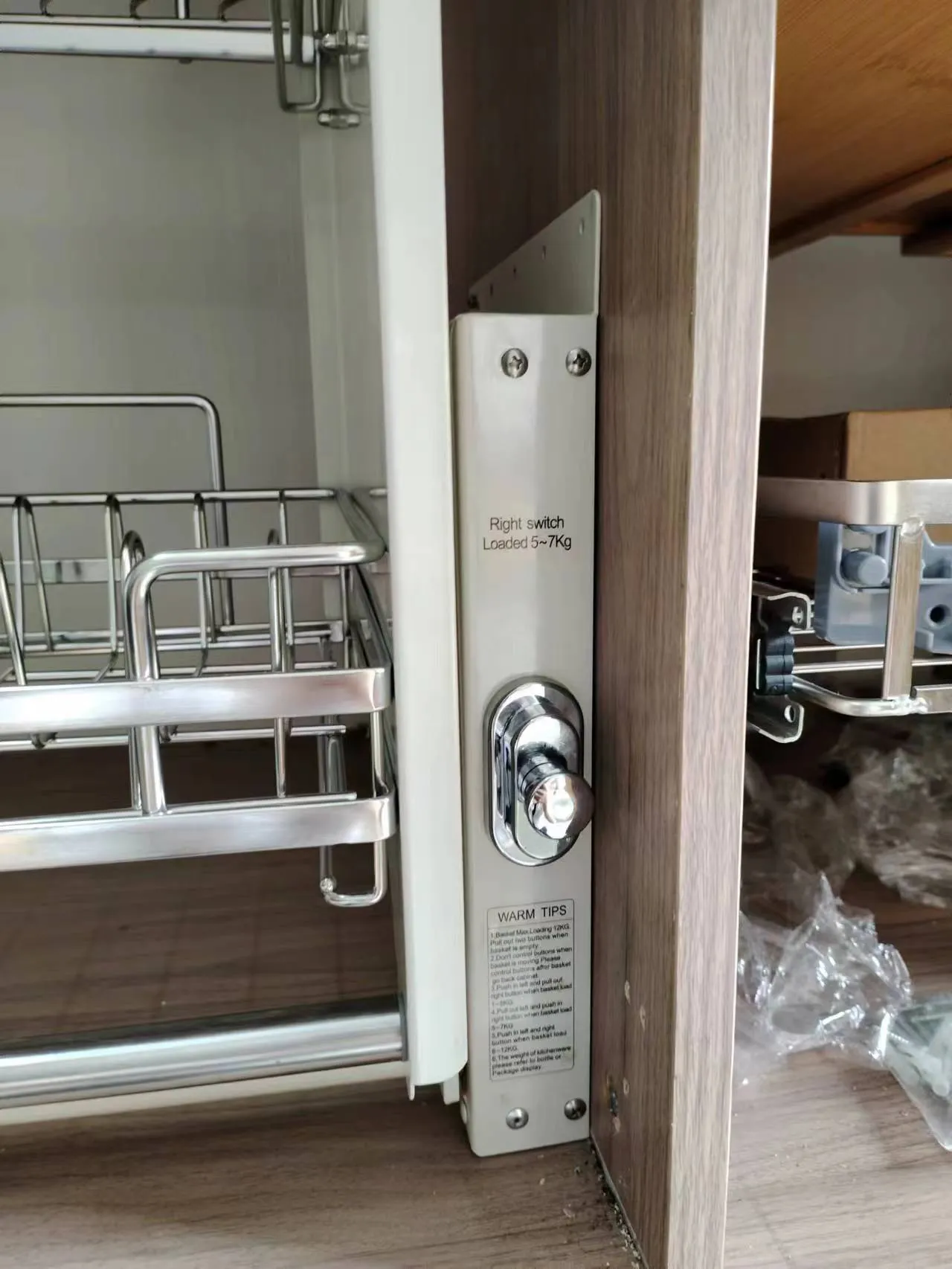 2 Tier Pull-Out Cabinet Organizer Drop Down-700MM
