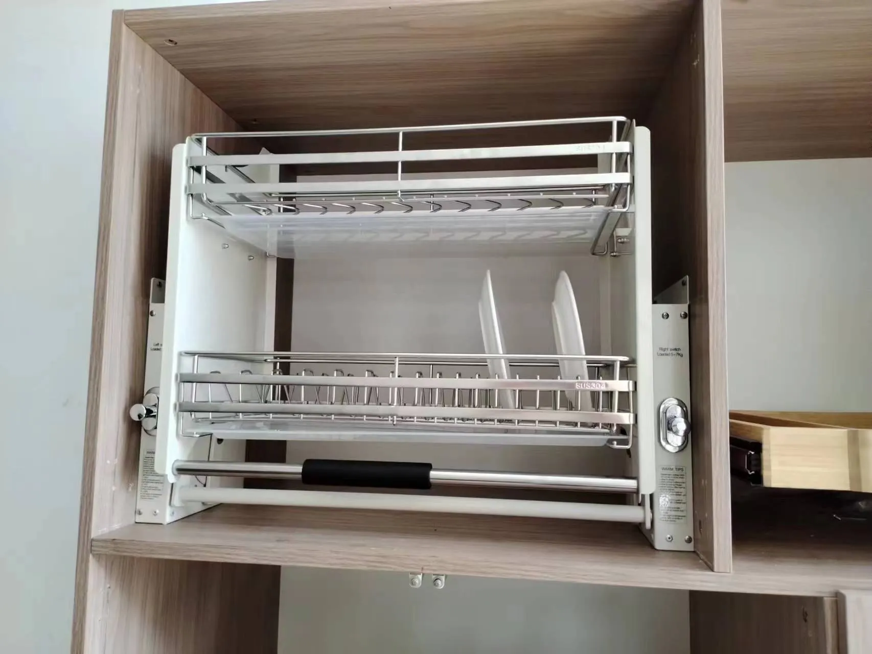 2 Tier Pull-Out Cabinet Organizer Drop Down-700MM