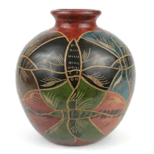 7 inch Tall Vase Modern Butterfly Esperanza en Accion