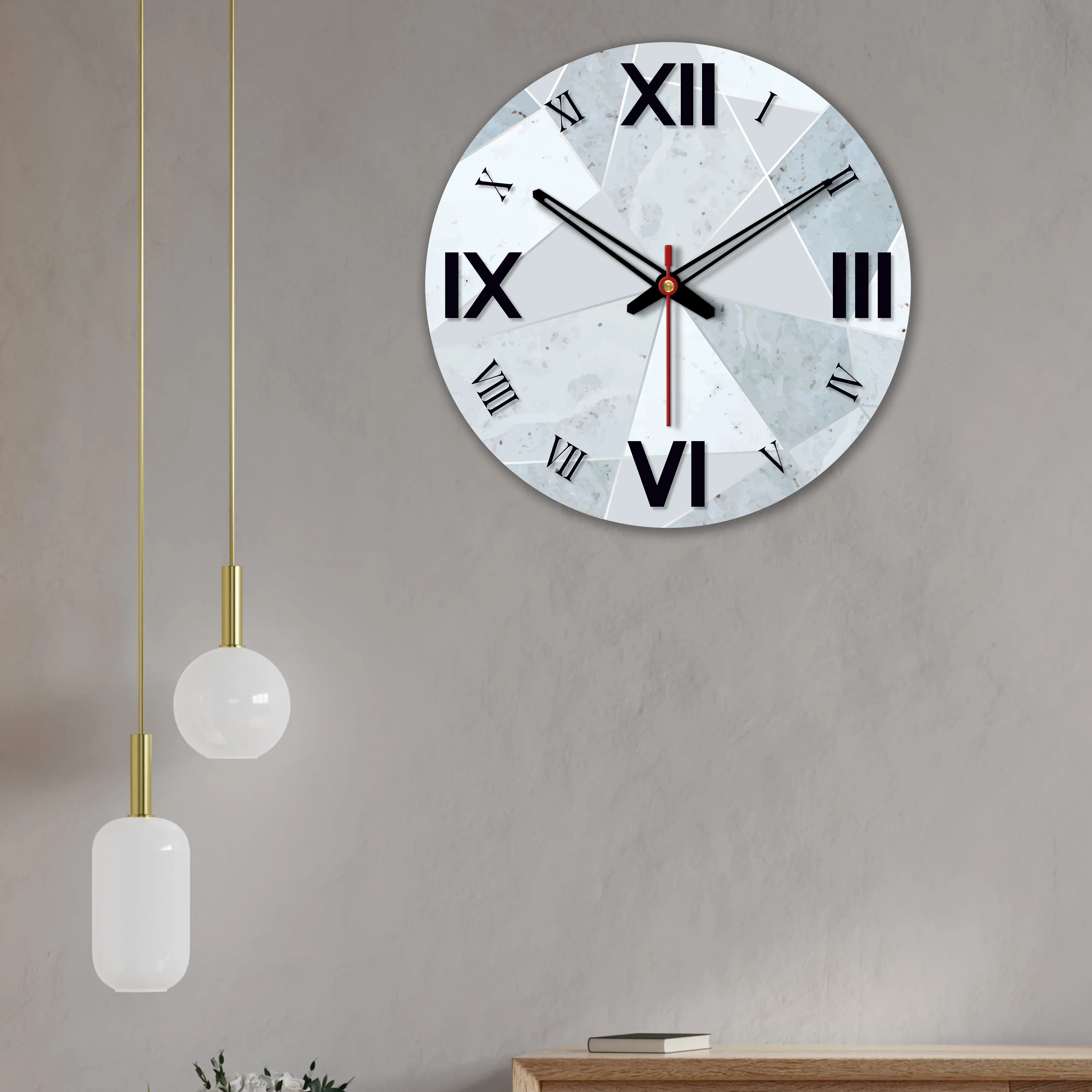 Abstract Pattern Wooden Wall Clock