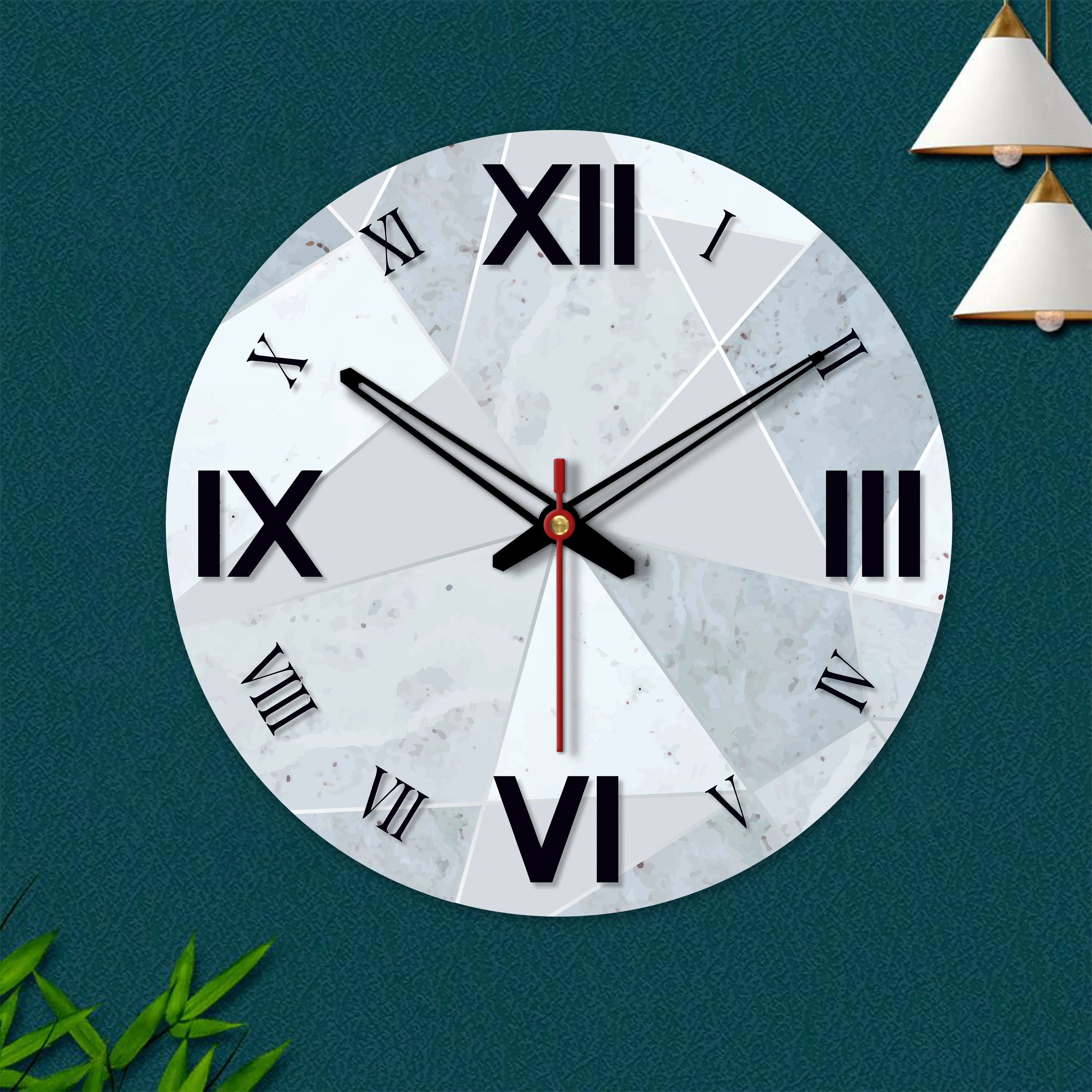 Abstract Pattern Wooden Wall Clock