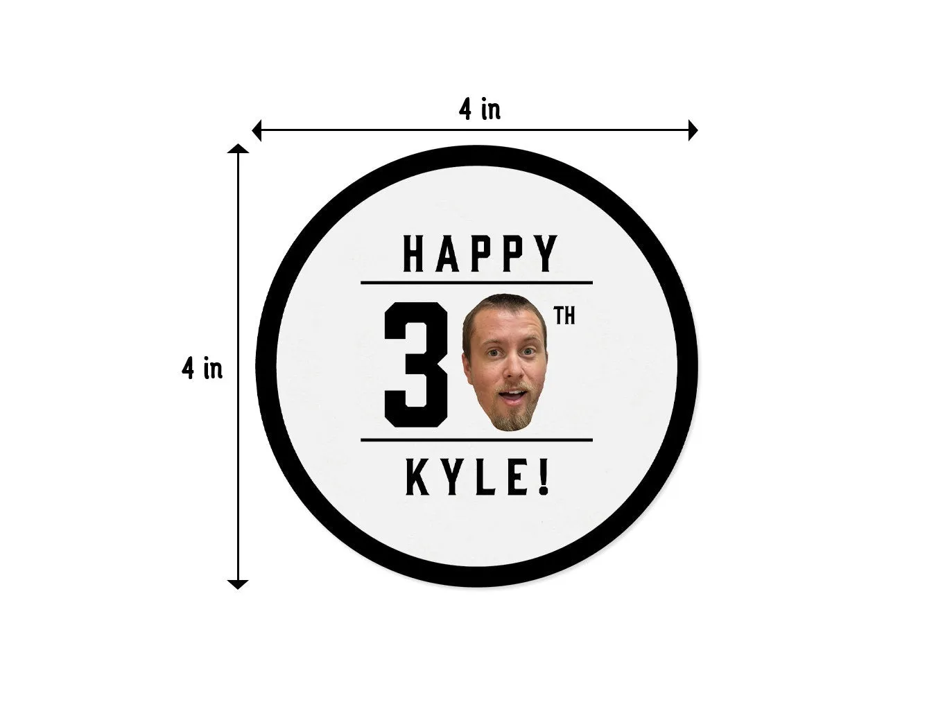 Add Your Photo | Face Cutout Birthday Coasters