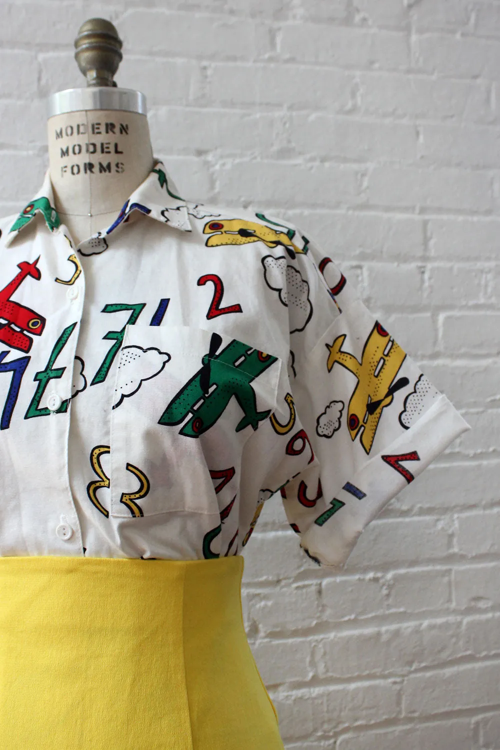 Aeroplane Novelty Buttondown S/M