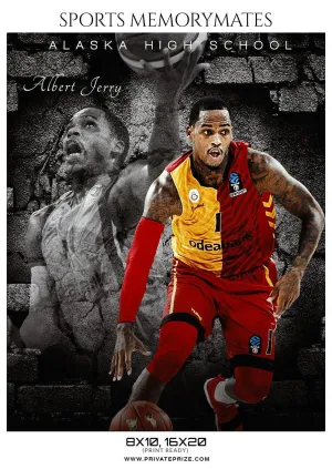 Albert Jerry - Basketball Memory Mate Photoshop Template