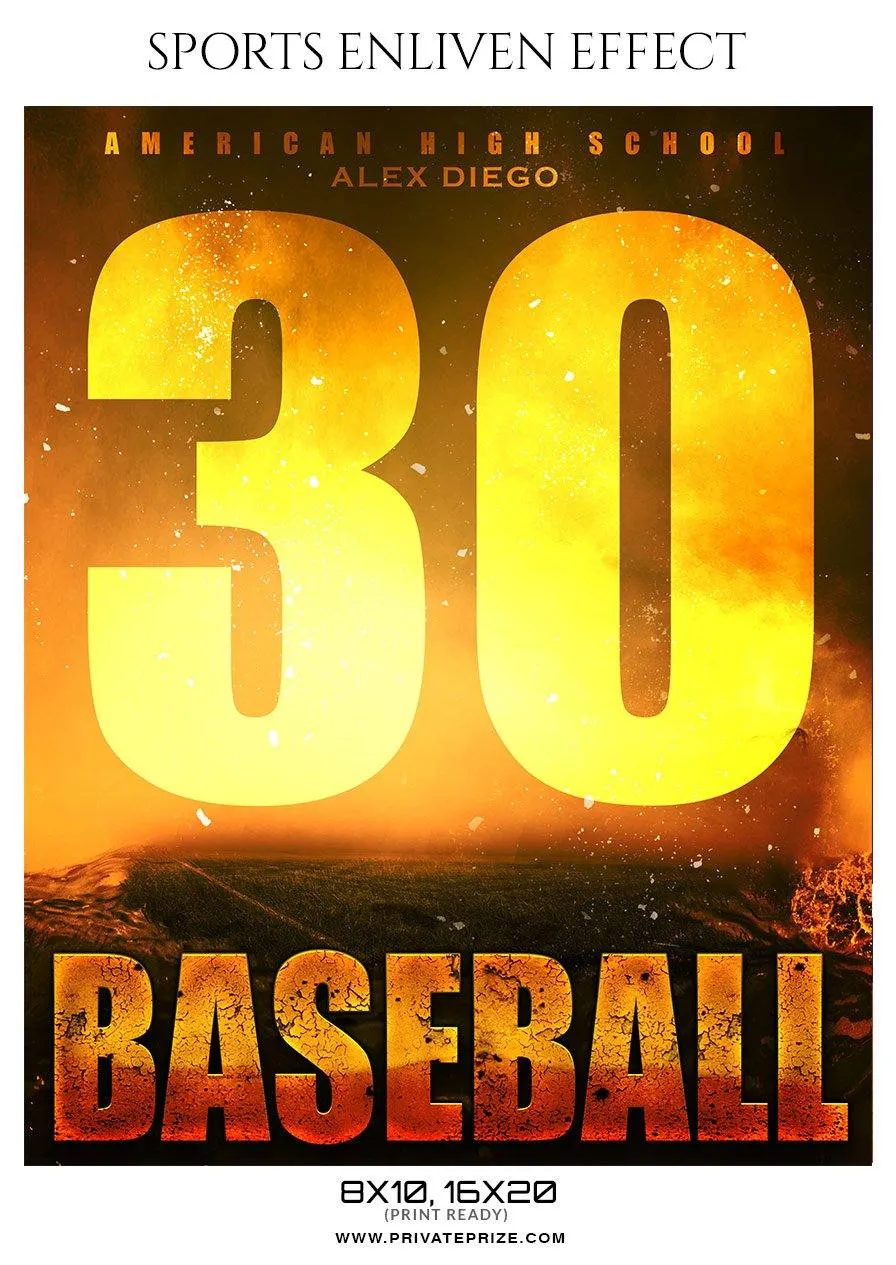 Alex Diego - Baseball Sports Enliven Effect Photography Template