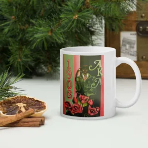 Alpha Kappa Alpha Ceramic Mug / AKA / Coffee or Tea Cup / Black Art / African American Art / Sisterhood / Positive Black Images Fine Art