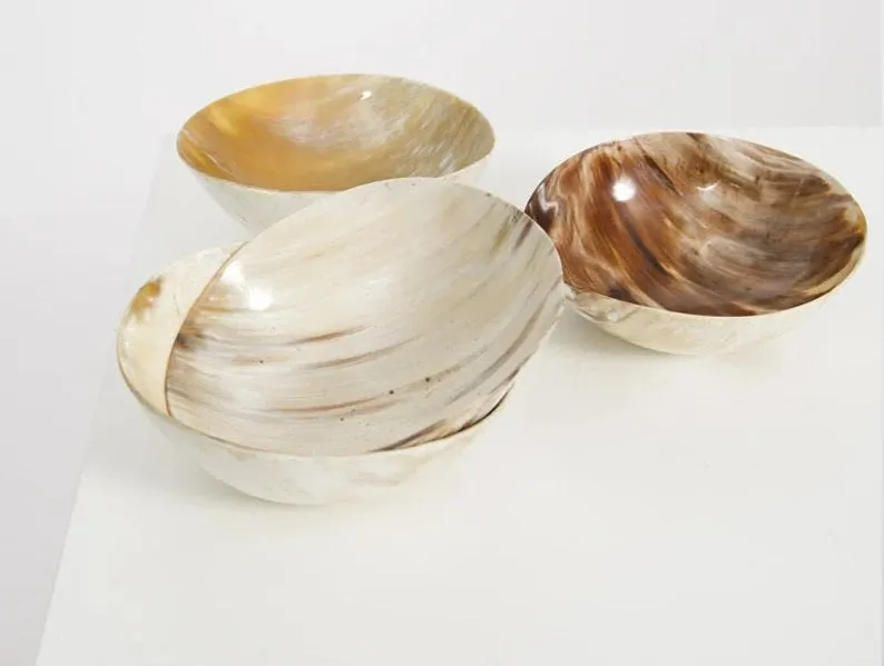 Ankole Cow Horn Decorative or Fruit Bowls