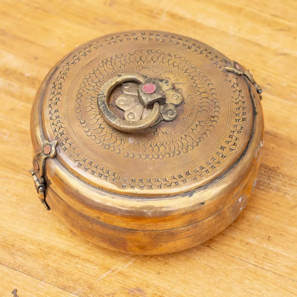 Antique Brass Chapati Box