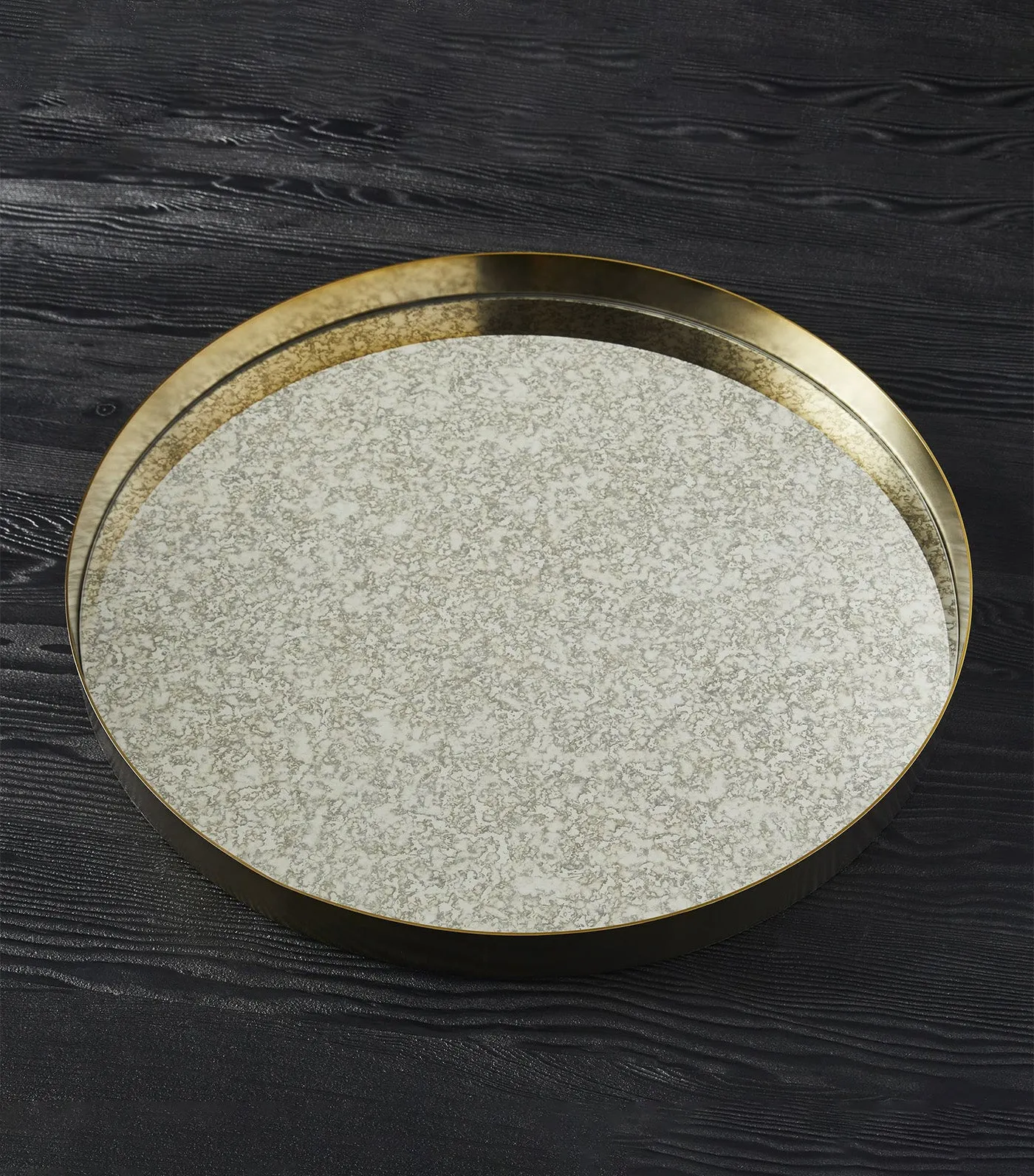 Antique Mirror Tray - Brass