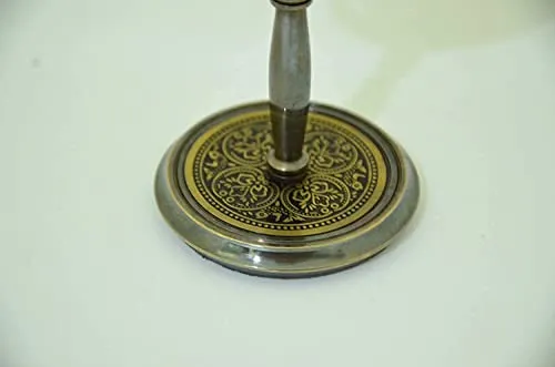 Antique Nautical Vintage Brass Stand Clock Nautical Clock, Engraved Design Brass Victoria London 1876 Desk and Shelf Clock Roman Dial Nautical Clock