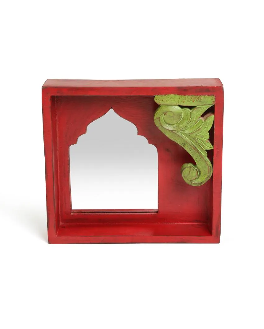 Antique Red And Green Mirror