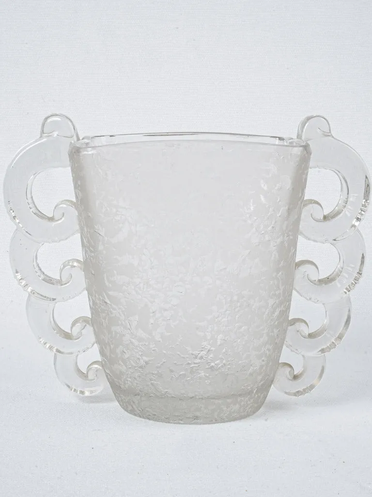Art Deco crystal glass vase by Pierre D'Avesn - Daum Nancy 7"