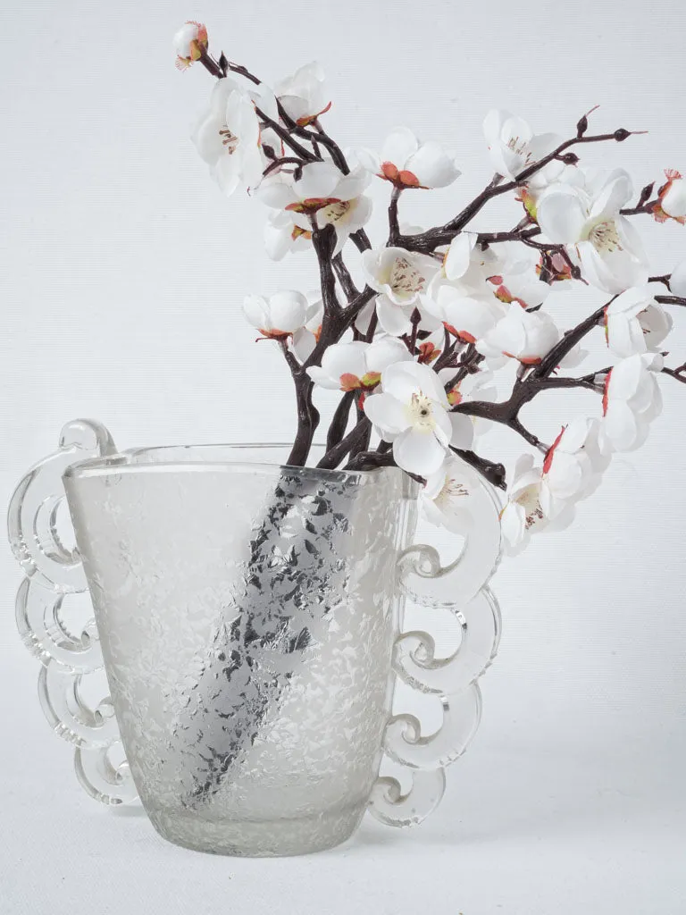 Art Deco crystal glass vase by Pierre D'Avesn - Daum Nancy 7"