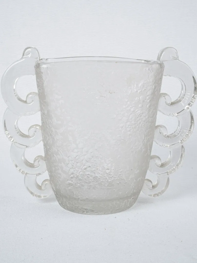 Art Deco crystal glass vase by Pierre D'Avesn - Daum Nancy 7"