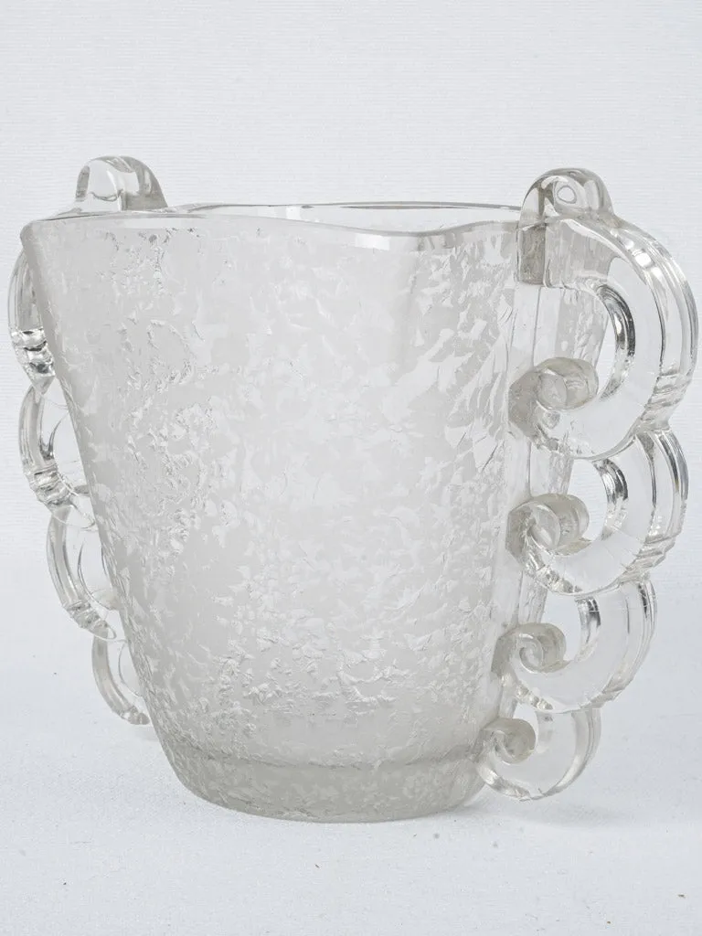Art Deco crystal glass vase by Pierre D'Avesn - Daum Nancy 7"