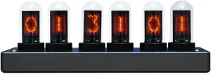 Auslese IPS DIY Nixie Tube Clock Electronic Simulation with 6 Bit LCD Screen 12/24 Hours RGB Backlit Desktop Decoration Gifts for Decorating Rooms (H402)