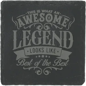 Awesome 4" Slate Coaster