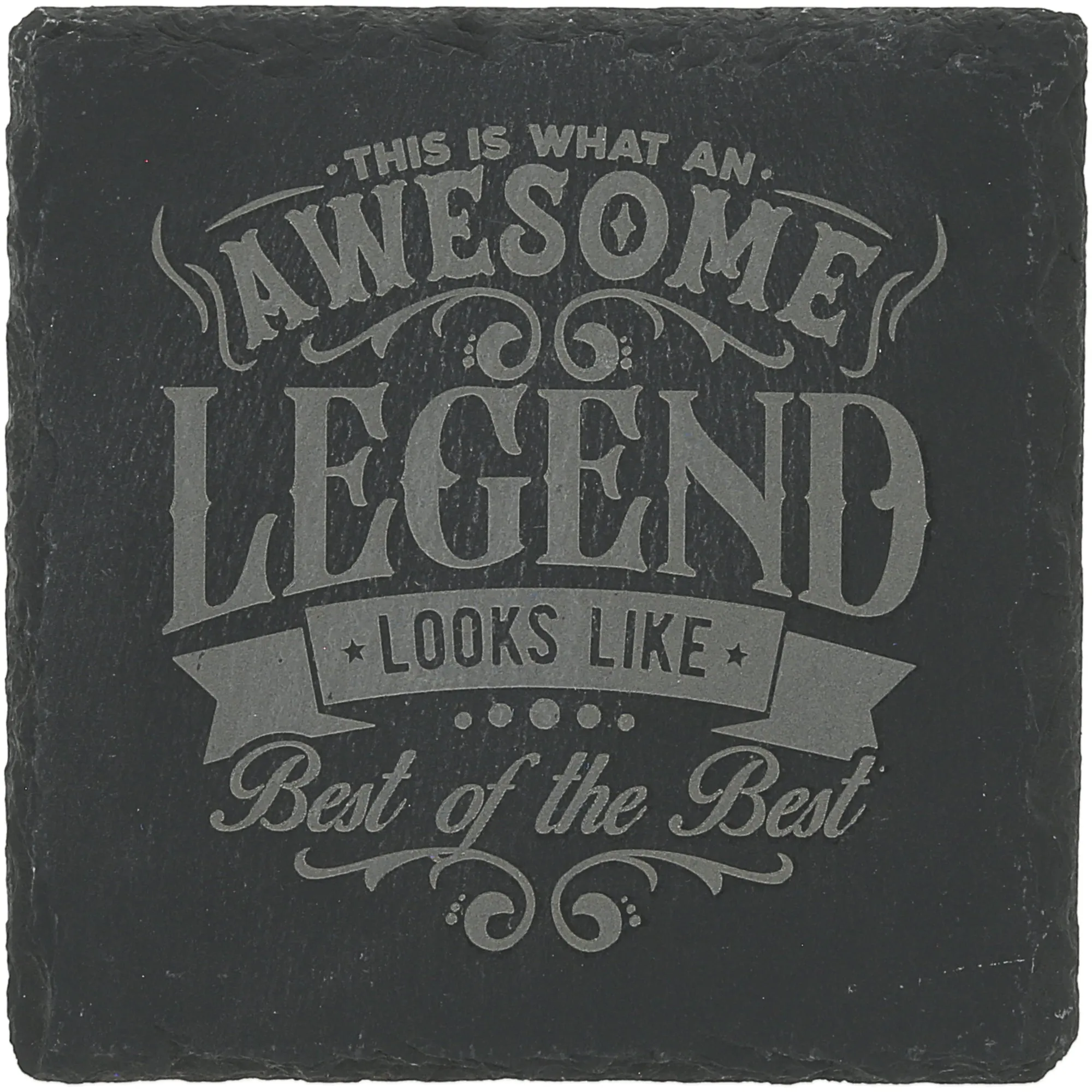 Awesome 4" Slate Coaster