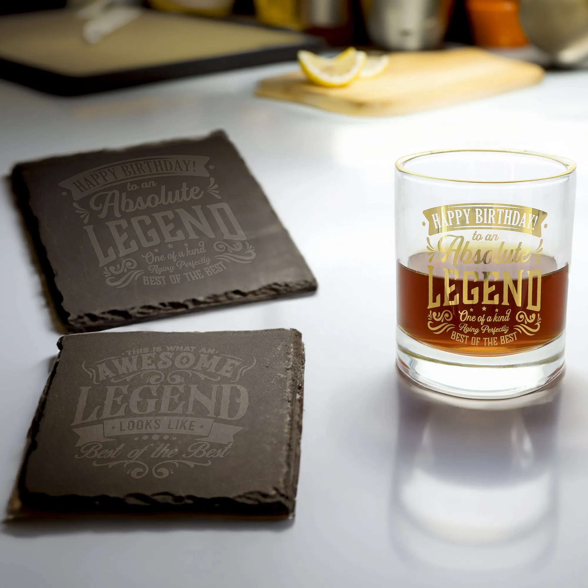 Awesome 4" Slate Coaster