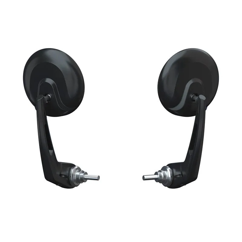 Bar End Mirror and Mount Kit in Black, Pair