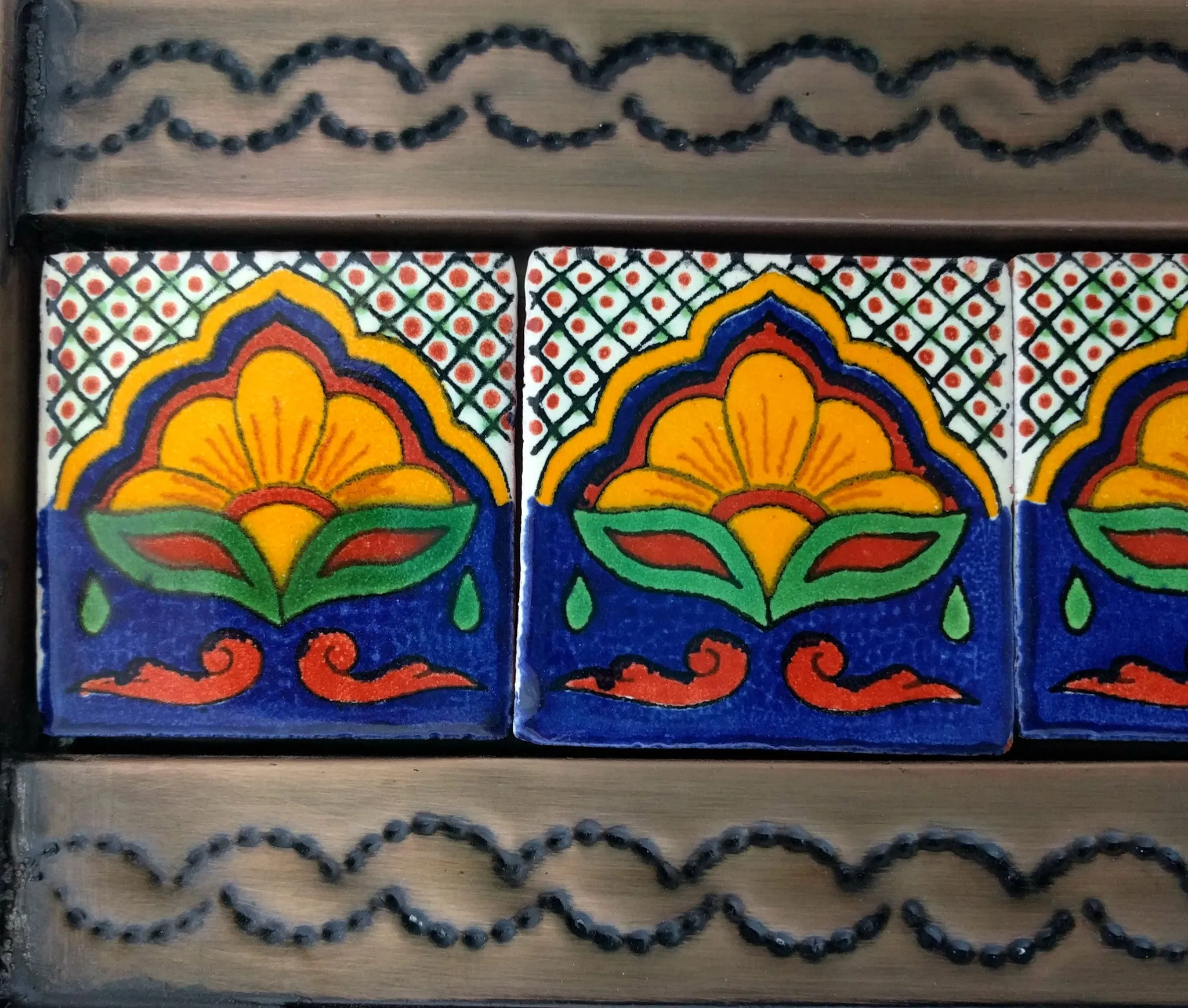 Beautiful Tiled Mirror (42x37cm)