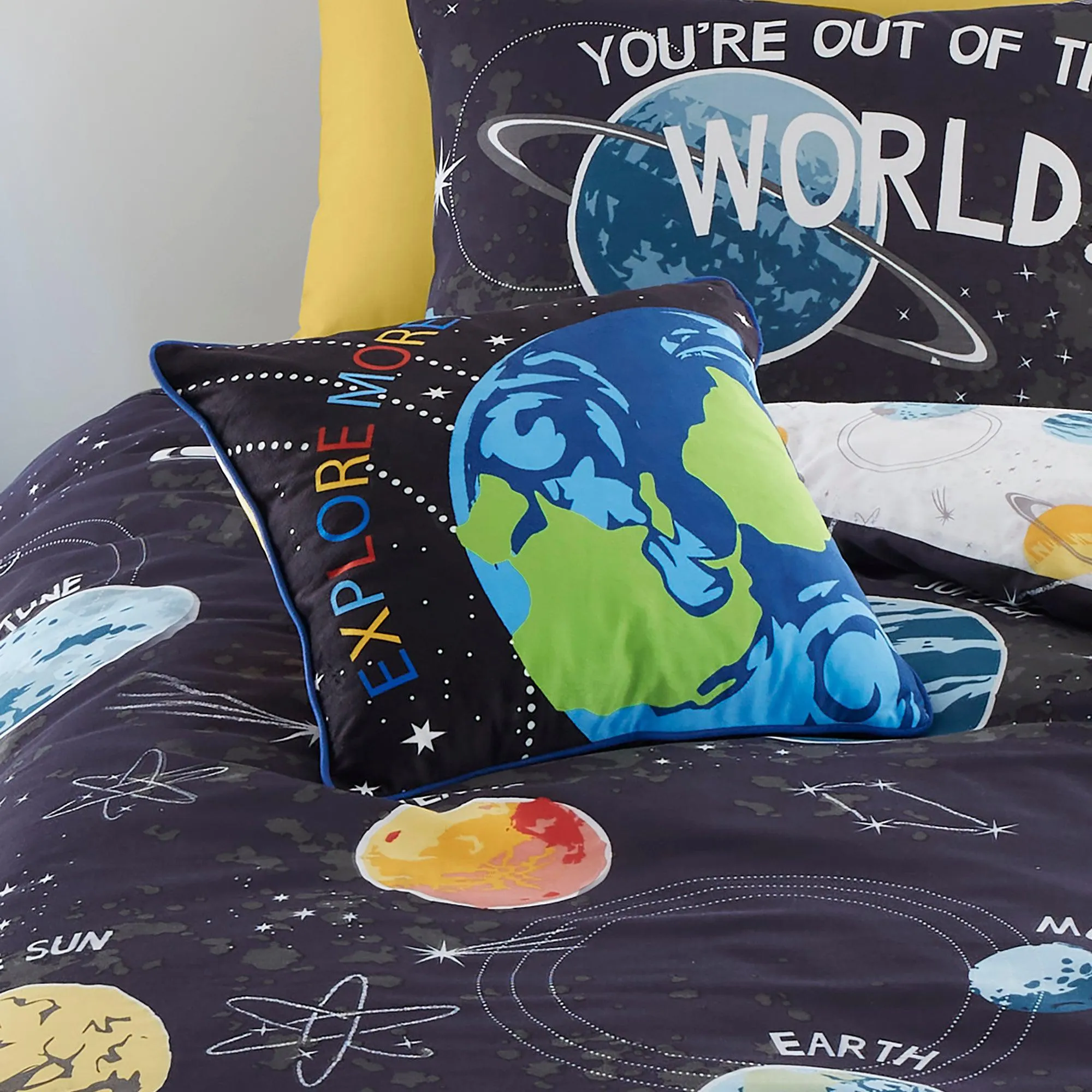 Bedlam Outer Space Cushion - Black