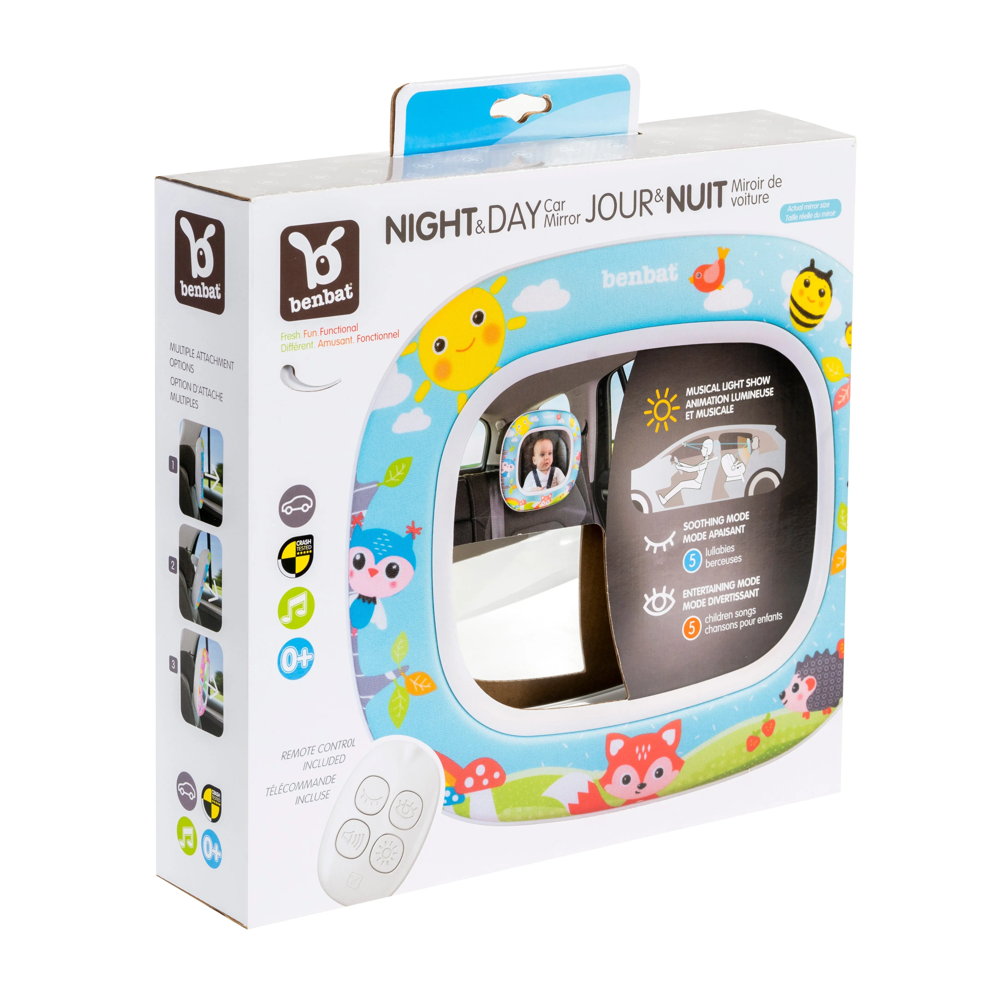Benbat - Night & Day Car Mirror Forest fun
