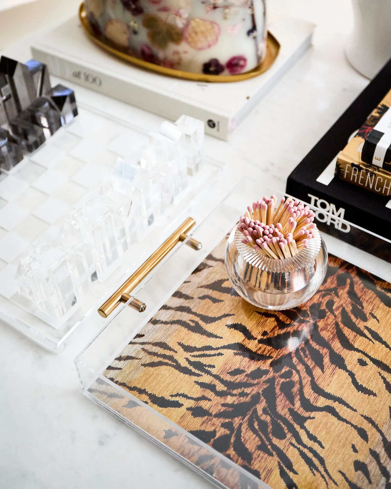 Bengal Print Acrylic Tray