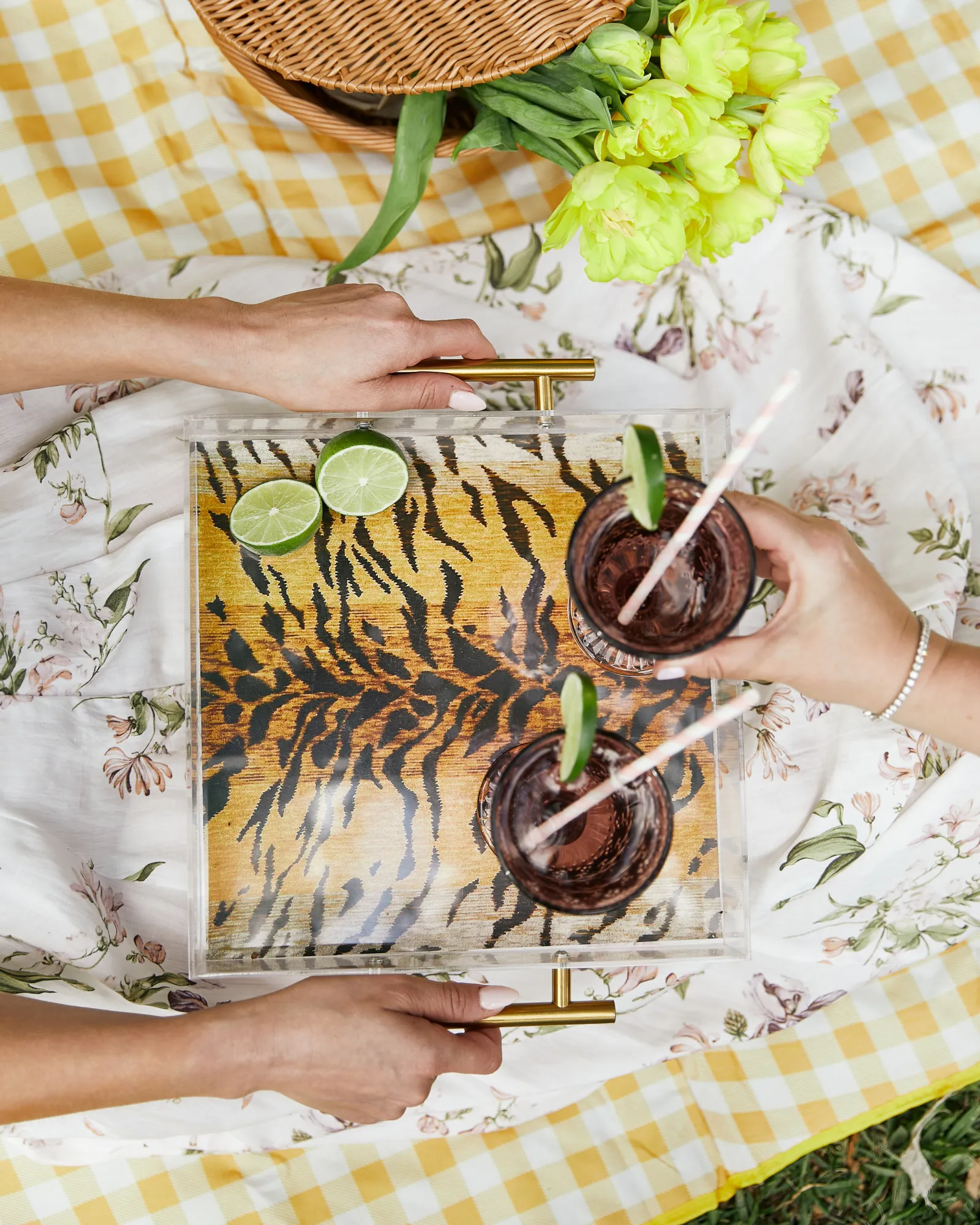Bengal Print Acrylic Tray