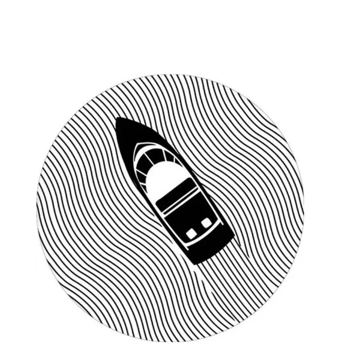 Black & White Coaster Set - Glass