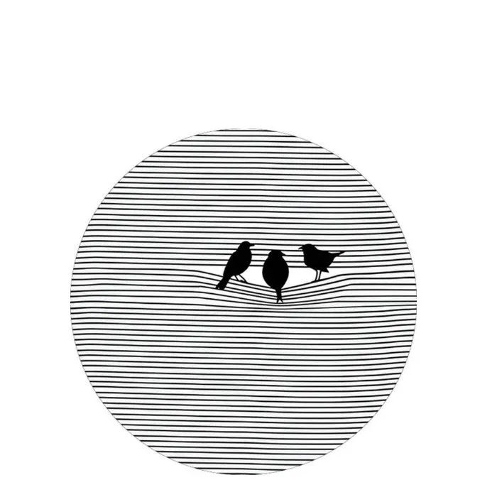 Black & White Coaster Set - Glass
