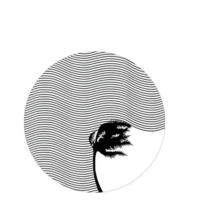 Black & White Coaster Set - Glass