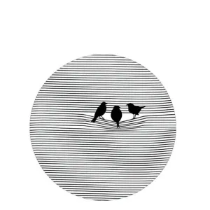 Black & White Coaster Set - Glass