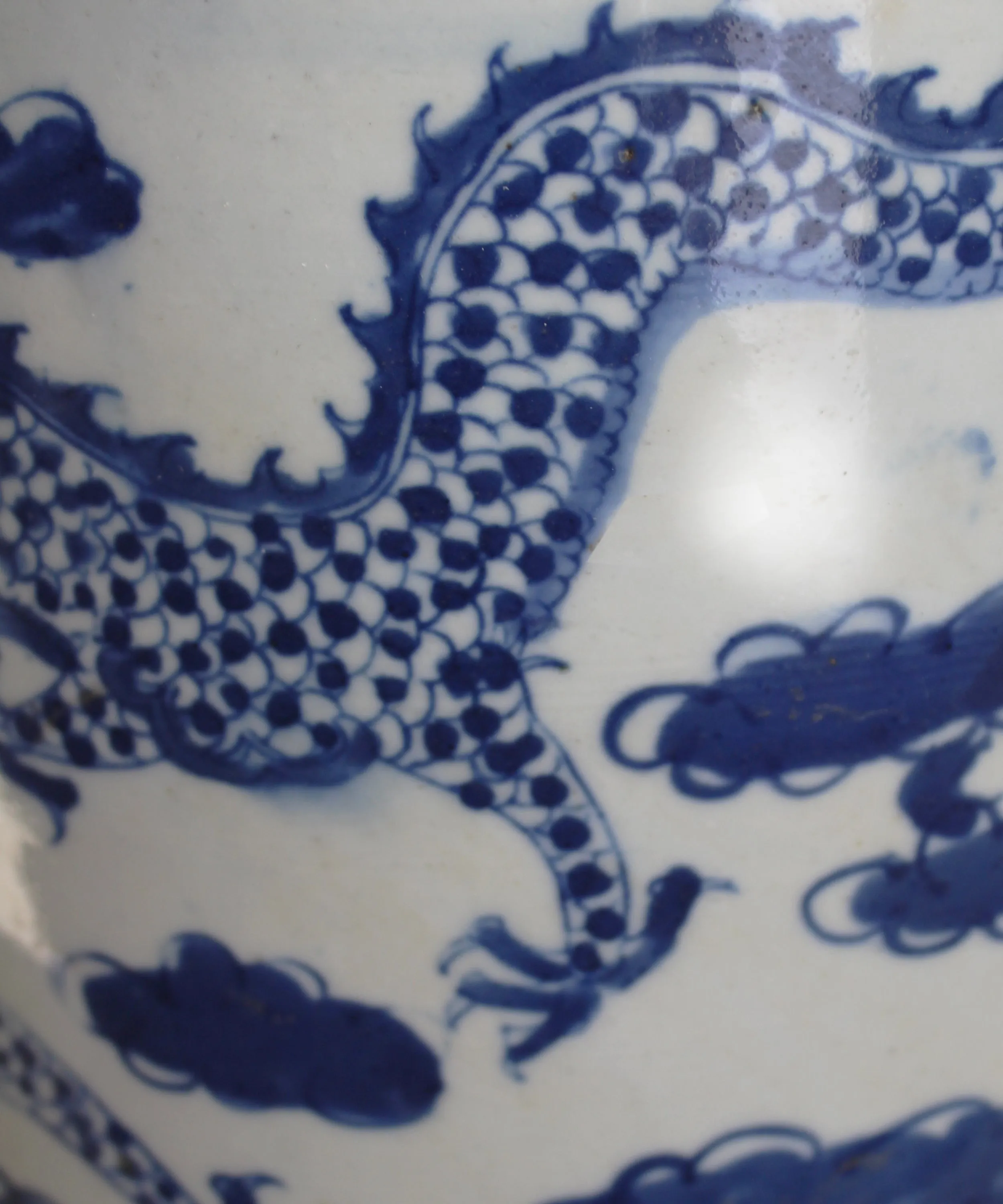Blue & White Dragon Planter