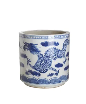 Blue & White Dragon Planter