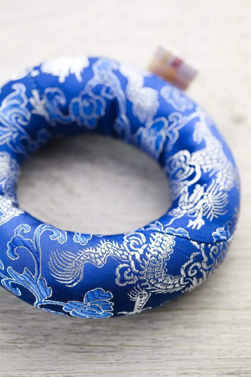 Blue Singing Bowl Ring Cushion