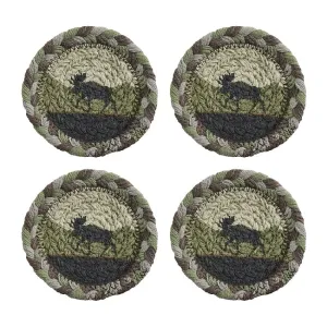 Braided Moose Coasters Set of 4