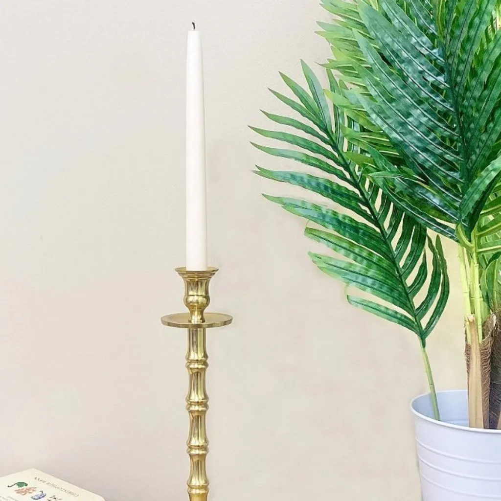 Brass Metal Dinner Candlestick 30cm