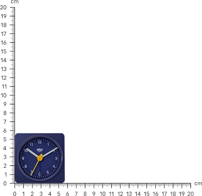 Braun Classic Travel Analogue Alarm Clock With Crescendo Beep – Blue