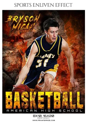 Bryson Micah - Basketball Sports Enliven Effect Photography Template