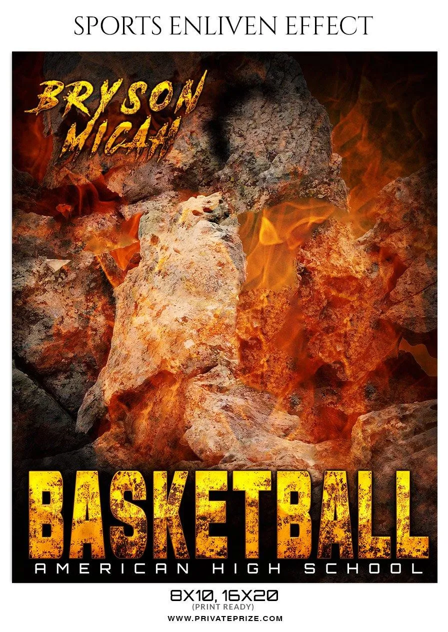 Bryson Micah - Basketball Sports Enliven Effect Photography Template