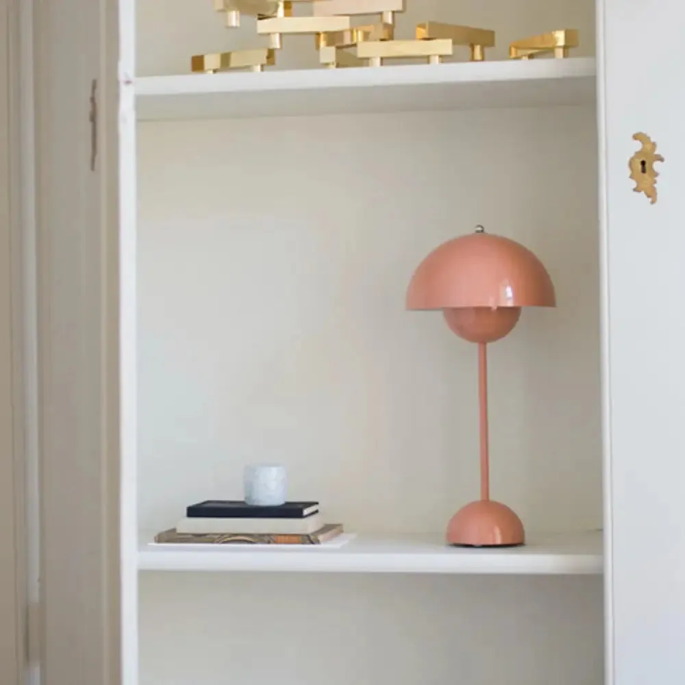 Bud Shaped Metallic Table Lamp with 2 Heads - Postmodern Style Nightstand Lighting