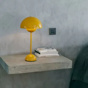 Bud Shaped Metallic Table Lamp with 2 Heads - Postmodern Style Nightstand Lighting