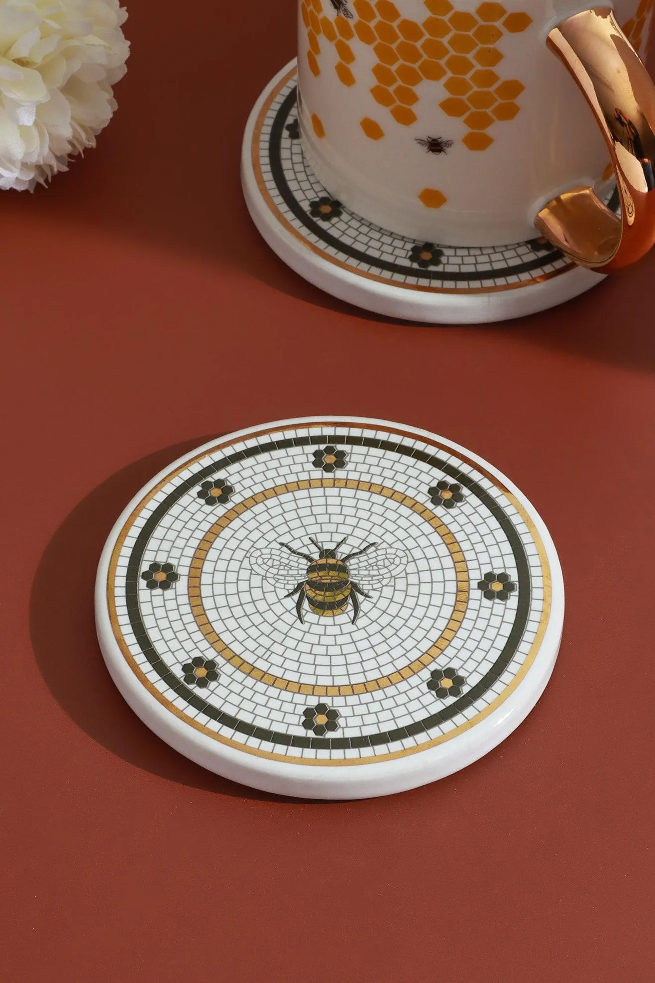 Buzzing Beauty Mosaic Coaster