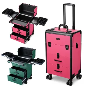 Byootique Rolling Makeup Train Case w/ Drawers