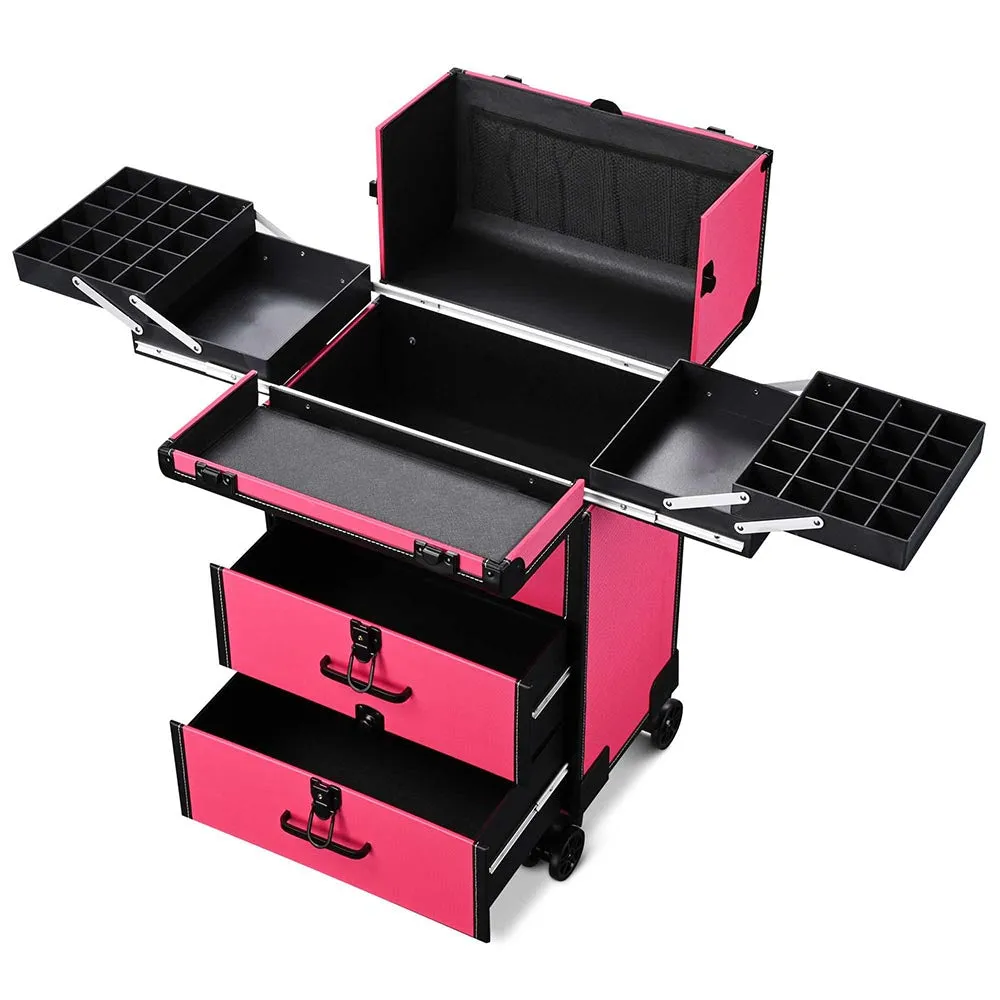 Byootique Rolling Makeup Train Case w/ Drawers