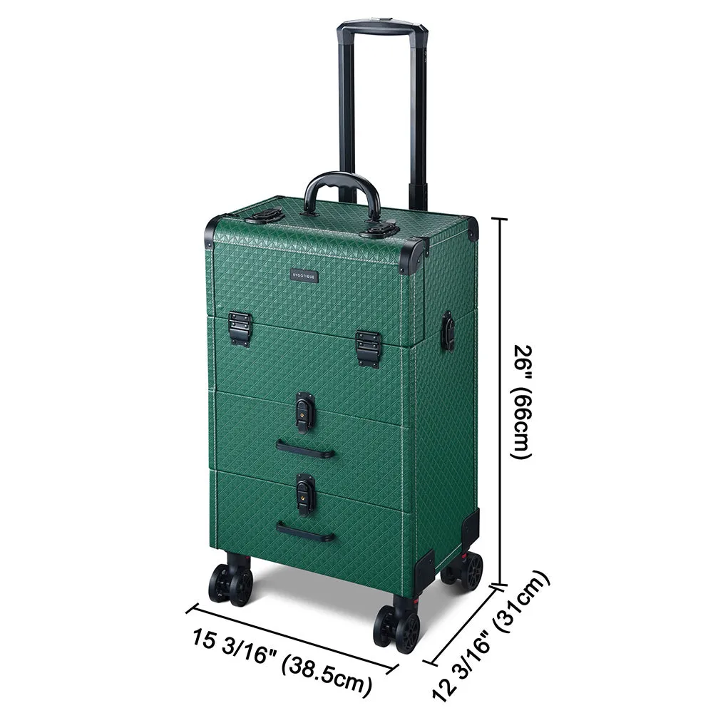 Byootique Rolling Makeup Train Case w/ Drawers