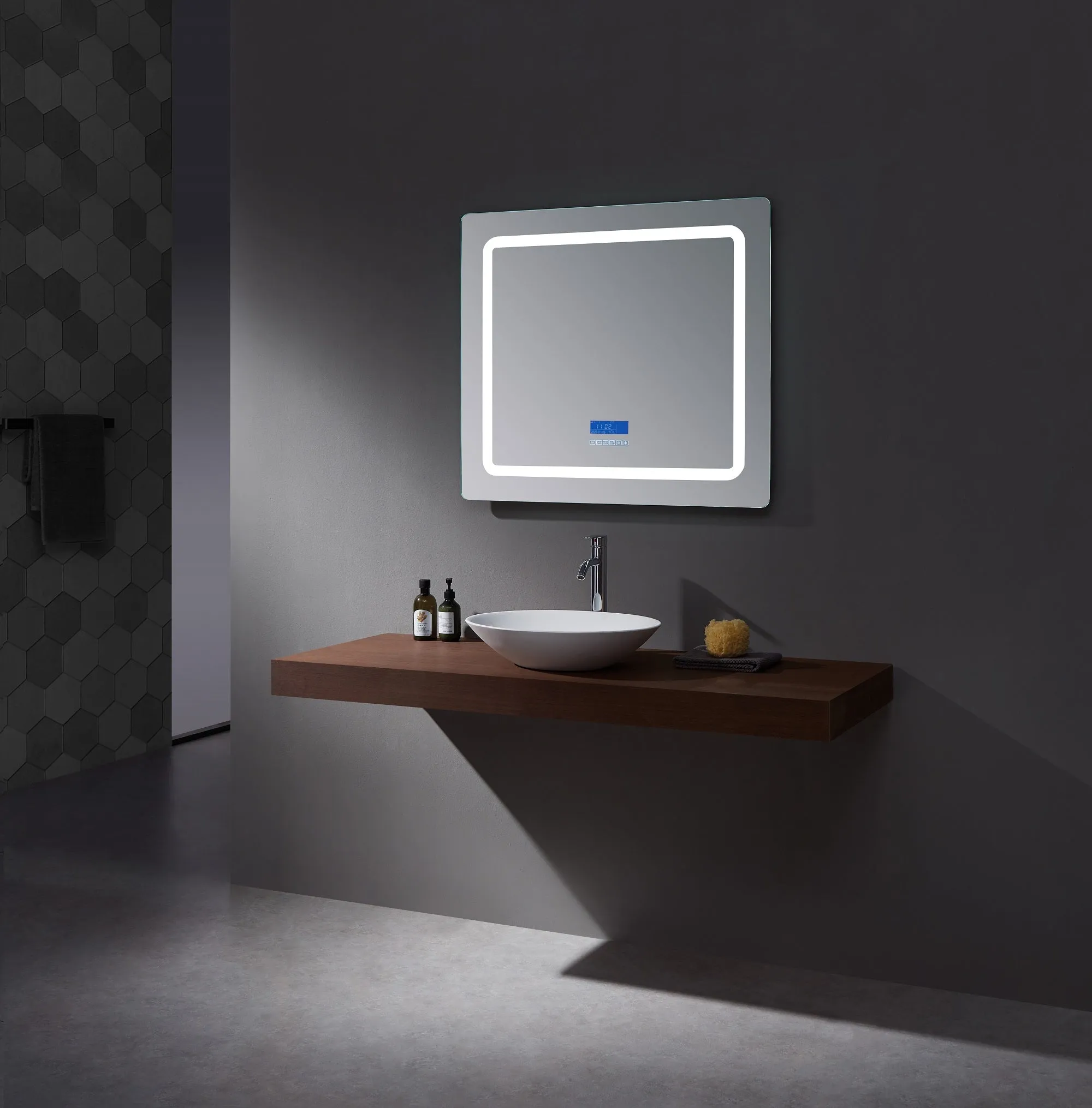 Caldona 36" Wide x 36" Tall LED Mirror w/ Defogger