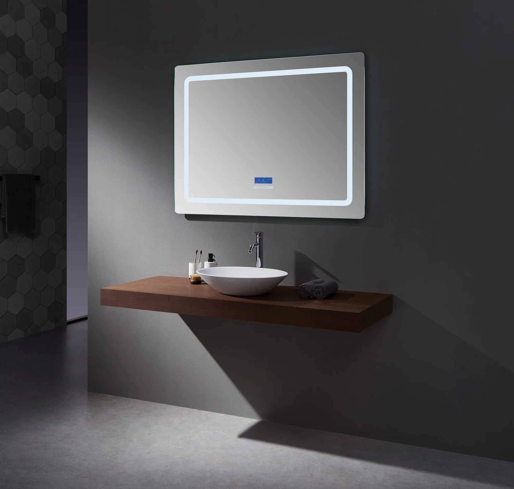 Caldona 48" Wide x 36" Tall LED Mirror w/ Defogger